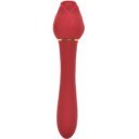 Petaly Stimulator Dual Vibrator 10 Vibration Modes + 5 Modes Licking Silicon USB Red 6427885003393 Multifunkciós