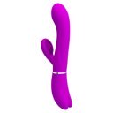 Pretty Love Rabbit Vibrator, 12+4 Stimulating Modes, Silicone, USB, Purple, 20.8 cm  6959532333961 Multifunkciós