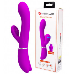 Pretty Love Rabbit Vibrator, 12+4 Stimulating Modes, Silicone, USB, Purple, 20.8 cm  6959532333961 Multifunkciós Multifunkciós