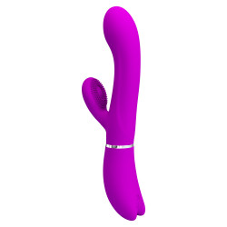 Pretty Love Rabbit Vibrator, 12+4 Stimulating Modes, Silicone, USB, Purple, 20.8 cm  6959532333961 Multifunkciós