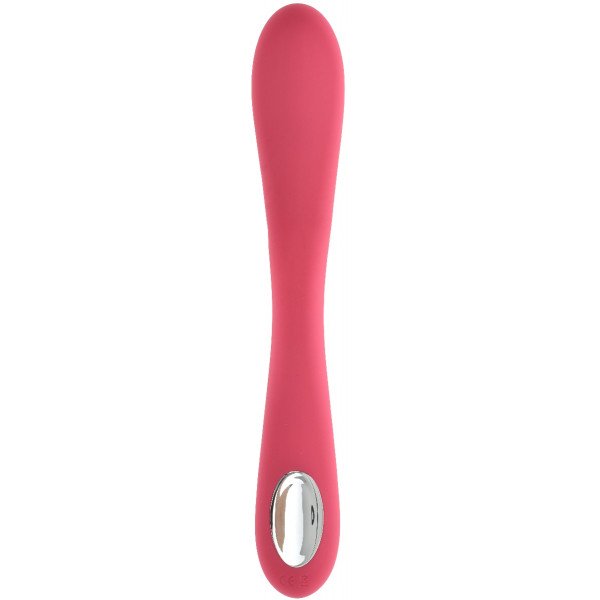 G-spot Slim Vibrator 12 Modes + USB Heating Red Silicon 20.5 Cm 5000128020411 Multifunkciós