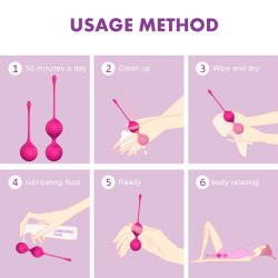 Set Bile Vaginal Kegel Prima Pink Silicon 5000128012621 Gésagolyók