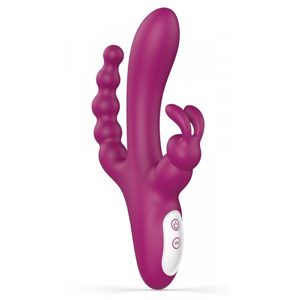 Flirt Vibrator, 9 Vibration Modes, Silicone, USB, Red, 21.6 cm,  5000128053839 Multifunkciós