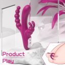 Flirt Vibrator, 9 Vibration Modes, Silicone, USB, Red, 21.6 cm,  5000128053839 Multifunkciós