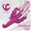 Flirt Vibrator, 9 Vibration Modes, Silicone, USB, Red, 21.6 cm,  5000128053839 Multifunkciós