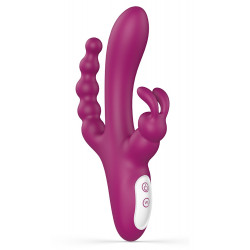 Flirt Vibrator, 9 Vibration Modes, Silicone, USB, Red, 21.6 cm,  5000128053839 Multifunkciós Multifunkciós