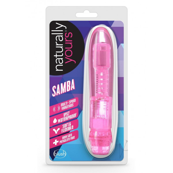 Vibrator Samba Multispeed Naturally Yours Pink 17 Cm 819835024880 Vibrátorok