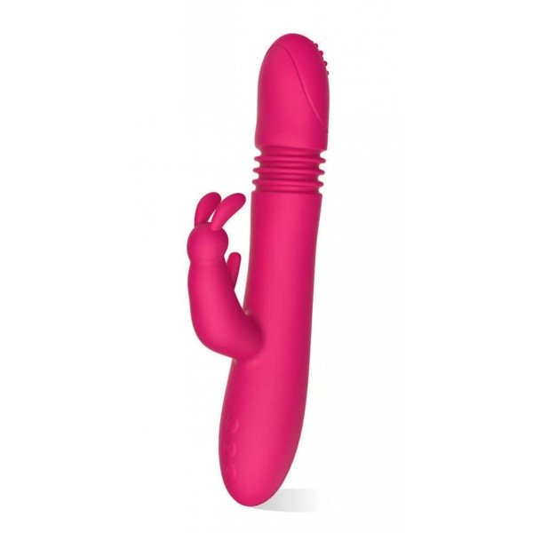 Seth Vibrating&Thrusting Vibrator, Silicone, USB, Pink, 21 cm 6427885000262 Multifunkciós