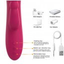 Seth Vibrating&Thrusting Vibrator, Silicone, USB, Pink, 21 cm 6427885000262 Multifunkciós