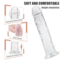 Dildo Realist Patrizia Medium Super Soft & Flexible Transparent 20 Cm 5000128026871 Dildo