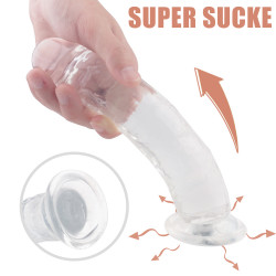 Dildo Realist Patrizia Medium Super Soft & Flexible Transparent 20 Cm 5000128026871 Dildo