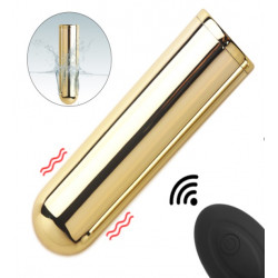 Bullet Vibrator 10 Modes Vibration Remote Control Gold 7.5 Cm 5000128032803 Csiklóizgatók