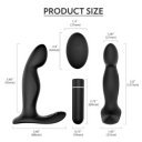 Giles Remote Control Stimulator 9 Vibration Modes Black USB Silicone 12 Cm 5000128027014 Anál