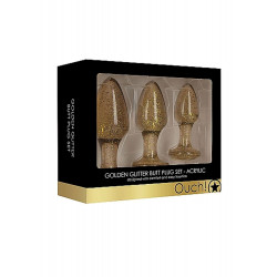 Acrylic Goldchip Butt Plug Set - Gold 8714273544162 Anál