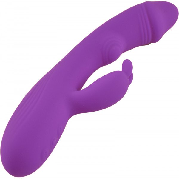 Vibrator Rabbit Fire, 10 Vibration Modes, 5 Pulsation Modes, Silicone, USB, Purple, 21 cm  6427885000217 Multifunkciós