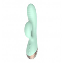 Rabbit Inflatable Sahara Vibrator, 10 Vibration Modes, Silicone, Magnetic USB, Green, 19.5 cm, Sensations 6427885005083 Multifunkciós Multifunkciós