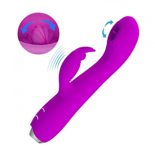 Vibrator Rachel Vibrating & Licking Silicon Mov 20 Cm 6959532325348 Multifunkciós