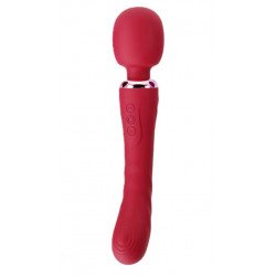 Great Wand Vibrator, 10+10 Vibration Modes, Silicone, USB, Red, 24.6 cm, Velvet Obession 6427885004635 Multifunkciós Multifunkciós