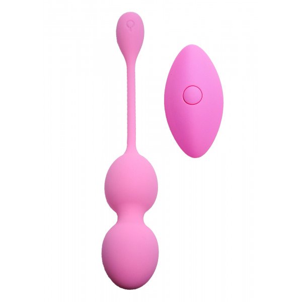 Vibrating Kegel Balls 32mm 80g Pink 10 function USB Remote Control - B - Series  5903661802233 Gésagolyók
