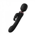 Wand&Rabbit Great Mix Vibrator, 10+10 Strong Vibration Modes, Silicone, USB, Black, 24.6 cm, Mokko Toys, Velvet Obession 6427885004666 Multifunkciós