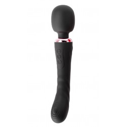 Great Wand Vibrator, 10+10 Vibration Modes, Silicone, USB, Black, 24.6 cm, Mokko toys, Velvet Obession 6427885004642 Multifunkciós Multifunkciós