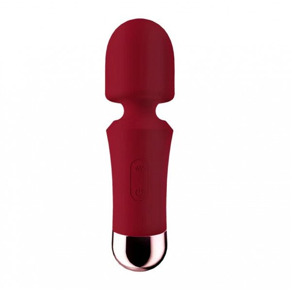 Mini Charming Wand Vibrator, 10 Vibration Modes, Silicone, USB, Red, 12.5 cm  6427885004673 Multifunkciós