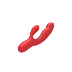 Rabbit Crush Vibrator, 10+10 Stimulating Modes, Silicone, Magnetic USB, Red, 20.5 cm  6427885002143 Multifunkciós