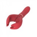 Lothus Vibrator, 7+7 Vibration Modes, Silicone, Magnetic USB, Red, 21.5 cm 6427885002617 Multifunkciós
