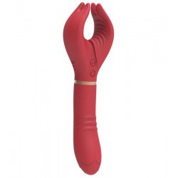 Lothus Vibrator, 7+7 Vibration Modes, Silicone, Magnetic USB, Red, 21.5 cm 6427885002617 Multifunkciós Multifunkciós