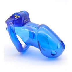 Chastity Cage Trainer Hard Plastic BLUE 10cm/32cm Csak személyesen megvásárolható termékek Csak személyesen megvásárolható termékek