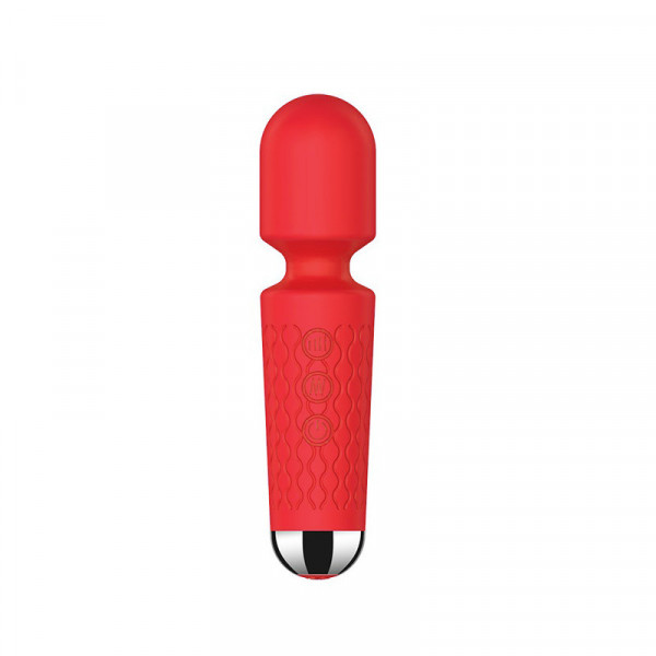 Luna Small Massage Vibrator 20 Vibration Modes+8 Speed ​​Intensities, USB, Silicone, Red, 15 cm  6427885006325 Multifunkciós