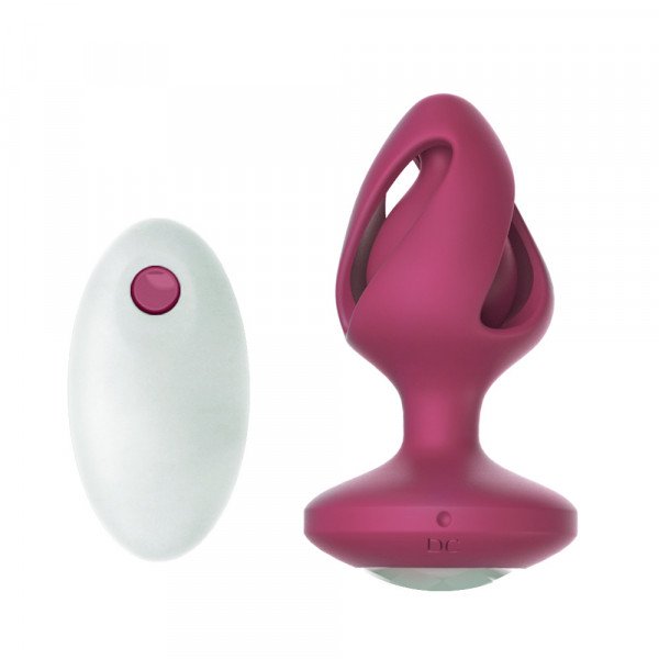 Kai Anal Plug, 12 Vibration Modes, Silicone, USB, Red, 8.6 cm, Mystery  6427885000286 Anál