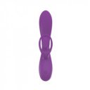 Dahlia Rabbit Vibrator, 10 Vibration Modes, Liquid Silicone, USB, Purple, 19.5 cm, Velvet Obsession 6427885002624 Multifunkciós