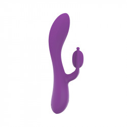 Dahlia Rabbit Vibrator, 10 Vibration Modes, Liquid Silicone, USB, Purple, 19.5 cm, Velvet Obsession 6427885002624 Multifunkciós
