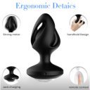 Kai Anal Plug, 12 Vibration Modes, Silicone, USB, Black, 8.6 cm  6427885000279 Multifunkciós