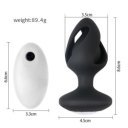 Kai Anal Plug, 12 Vibration Modes, Silicone, USB, Black, 8.6 cm  6427885000279 Multifunkciós
