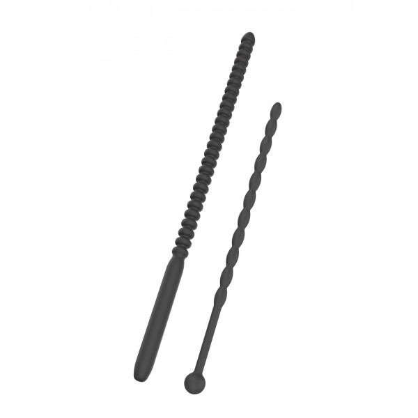 Ribbed Penis Dilator Set 2 pcs Black 8713221834294 Húgycsőtágító