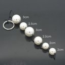 Anal Beads Pearl String, White, 25 cm, 6427885005977 Gésagolyók