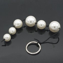Anal Beads Pearl String, White, 25 cm, 6427885005977 Gésagolyók Gésagolyók
