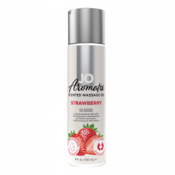 System JO - Aromatix Scented Massage Oil Strawberry 120 ml 796494401293 Masszázs Masszázs