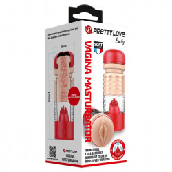 PRETTY LOVE - EMILY Vagina Masturbator Red 6959532333268 Művaginák