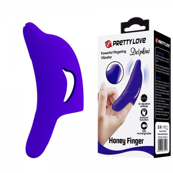PRETTY LOVE - Delphini, Honey Finger 10 vibration functions 6959532334296 Csiklóizgatók