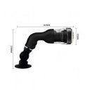 Rotation Lover Masturbator with Handsfree Support, 5 Rotation Modes, TPR, Black, 36.5 cm  6959532311945 Művaginák