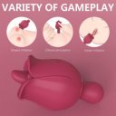 Bloom Vibrator, 18 Stimulating Modes, Silicone, USB, Red, 10.9 cm  6427885007728 Csiklóizgatók