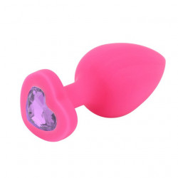 Anal Plug Brighty, Medium, Silicone, Black/Light Blue 6427885018625 Anál