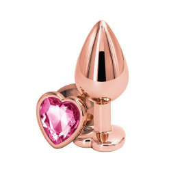 Dop Anal Metalic Large Heart Shape Rose Gold / Roz 6427885016720 Anál Anál