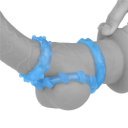 Set of 3 Lumino Play Penis Rings, TPE, Blue  6970260908405 Gyűrűk