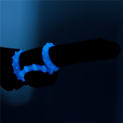 Set of 3 Lumino Play Penis Rings, TPE, Blue  6970260908405 Gyűrűk