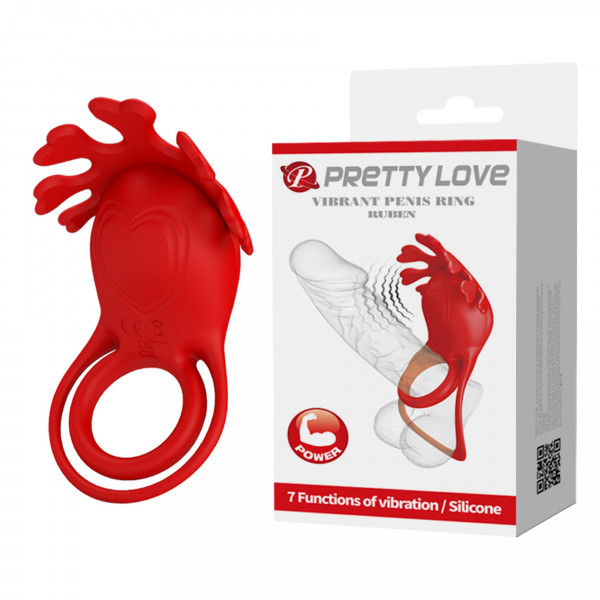 PRETTY LOVE - VIBRATION PENIS RING, Ruben, 7 vibration functions 6959532327816 Gyűrűk