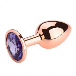 Anal Plug Charm Medium, Rose Gold, Light Purple Crystal 6427885015655 Anál Anál